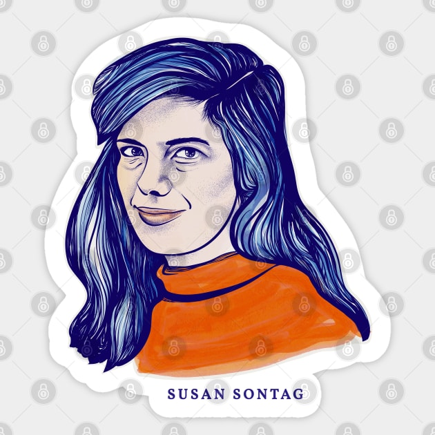 Susan Sontag Sticker by Huge Potato